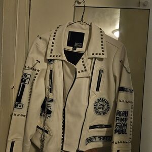 White Studded Men's Jacket